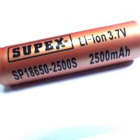 Supex 2500MAh SP18650-2500 3.7V Şarjlı Lityum Pil