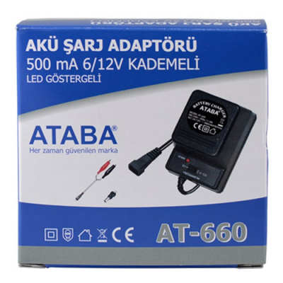 Ataba AT-660 6v 12v 500mA Akü Şarj Cihazı