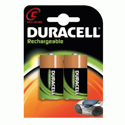 Duracell 2200mAh C Orta Boy Şarjlı Pil 2li