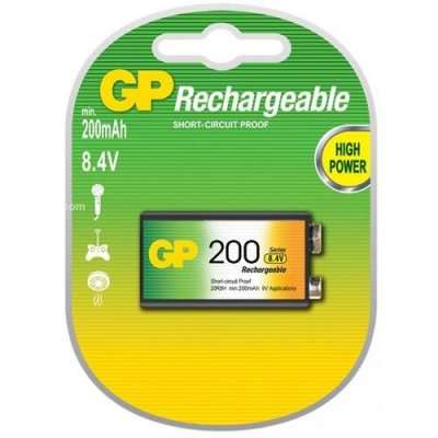 GP 9V 200mAh Şarjlı Pil