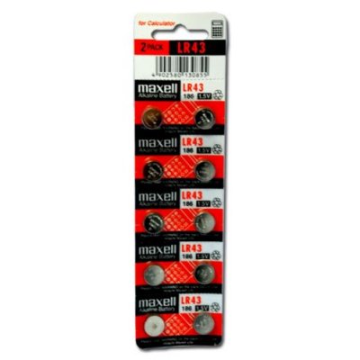 Maxell LR43 Para Pil 10lu