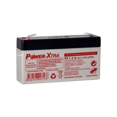 Power-Xtra 6V 1.2 Ah (1 Nokta 2) Bakımsız Kuru Akü