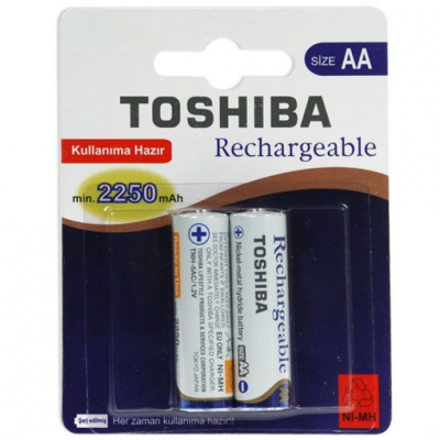Toshiba 2250mAh AA Şarjlı Kalem Pil 2li
