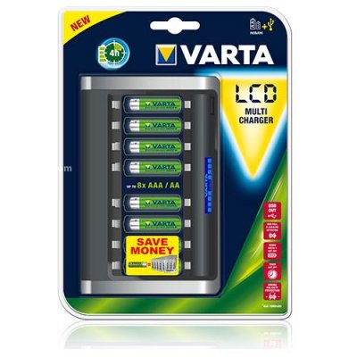 Varta 57671 LCD USB 8 Slot Pil Şarj Cihazı