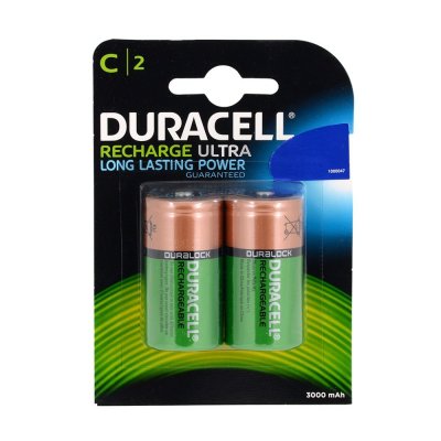 Duracell 3000mAh C Orta Boy Şarjlı Pil 2li