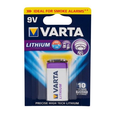 Varta 6122 9V Profesyonel Duman Dedektörü Pili Lityum Pil